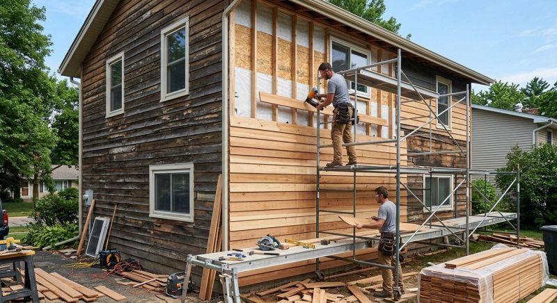 Wood Siding Replacement project example